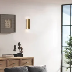 Marley væglampe, antik messing, Up & Down