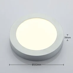 Marlo LED-loftlampe sølv 3000K rund 25,2cm