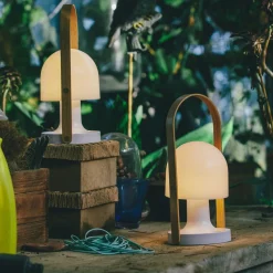 MARSET FollowMe LED-bordlampe, hvid eg, højde 29 cm