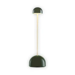 MARSET LED-batteridrevet bordlampe Sips, grøn/guld, 31 cm, stål