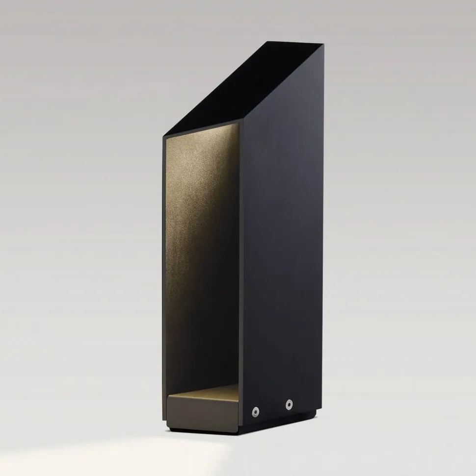 MARSET LED-sokkellampe Domus, højde 37 cm, sort, aluminium