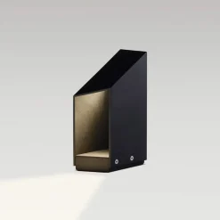 MARSET LED-sokkellampe Domus, højde 26 cm, sort, aluminium