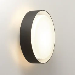 MARSET Plaff-on! Udendørs væglampe, IP54, Ø33cm