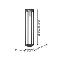 Martano LED-gadelampe med solcelle og sensor