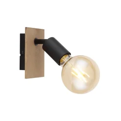 Martha væglampe med træplade