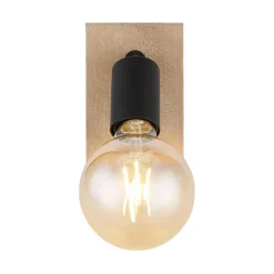 Martha væglampe med træplade