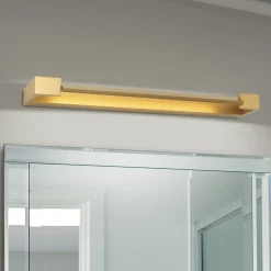 Marylin væglampe til badeværelset, længde 60 cm, guld, aluminium