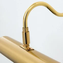 Mat messingfarvet gallerilampe Lariga, 35 cm