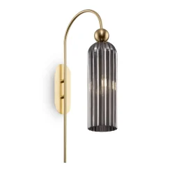 Maytoni Antic væglampe, glasskærm i grå