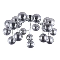 Maytoni Dallas loftlampe, 20 glaskugler, krom