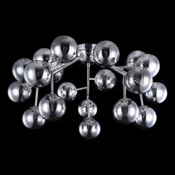 Maytoni Dallas loftlampe, 20 glaskugler, krom