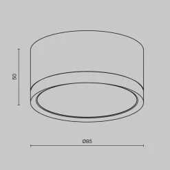 Maytoni downlight Hoop, sort, højde 5 cm Ø 8,5 cm aluminium GX53