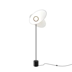Maytoni Evolution LED-gulvlampe, sort/hvid, højde 158 cm