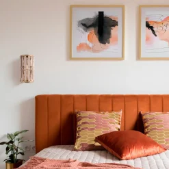 Maytoni Facet væglampe, højde 25 cm, guldfarvet, glas, E14