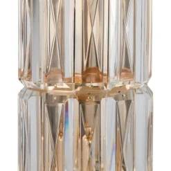 Maytoni Facet væglampe, højde 75,2 cm, guldfarvet, glas