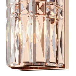 Maytoni Facet væglampe, højde 75,2 cm, guldfarvet, glas