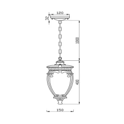 Maytoni Fleur udendørs hængelampe, bronze