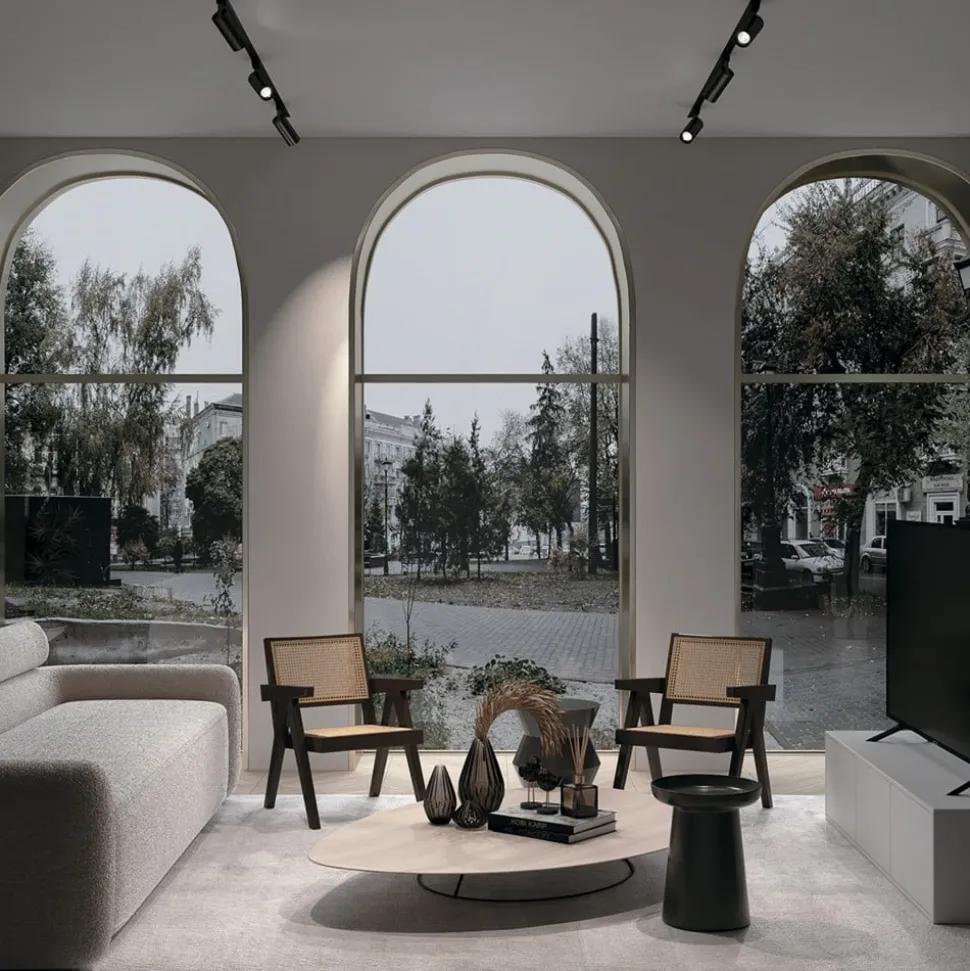 Maytoni Focus skinnespot, GU10, Unity-system, sort