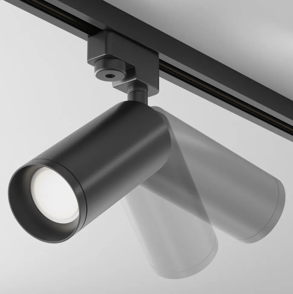 Maytoni Focus skinnespot, GU10, Unity-system, sort