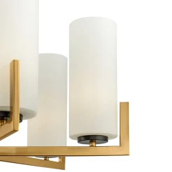 Maytoni Fortano lysekrone, 6 lyskilder, glasskærme