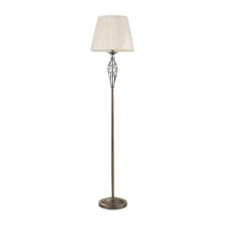 Maytoni Grace gulvlampe, 1 lyskilde, messing/beige