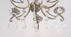 Maytoni Grace lysekrone, 6 lyskilder, messing/hvid