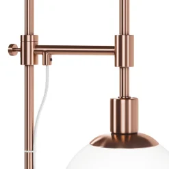 Maytoni gulvlampe Erich, messing rosé, glas/metal, 1 lyskilde.