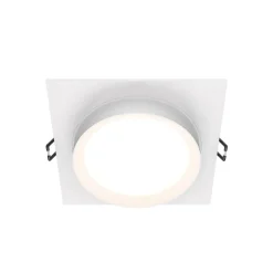 Maytoni Hoop indbygningslampe, kantet, hvid