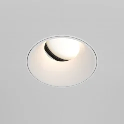 Maytoni indbygningslampe Share, hvid/hvid, Ø 10,2 cm, aluminium, GU10