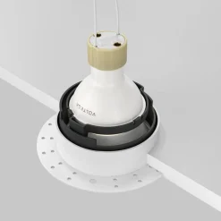 Maytoni indbygningslampe Share, hvid/hvid, Ø 10,2 cm, aluminium, GU10