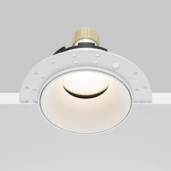 Maytoni indbygningslampe Share, hvid/hvid, Ø 10,2 cm, aluminium, GU10