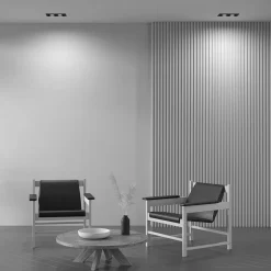 Maytoni indbygningslampe i metal, sort, 25 x 13 cm, 2 lyskilder