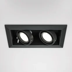 Maytoni indbygningslampe i metal, sort, 25 x 13 cm, 2 lyskilder