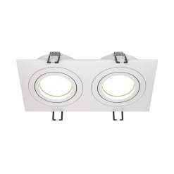 Maytoni indbygningslampe Atom, hvid, 2 lyskilder, 17,5 x 9,2 cm