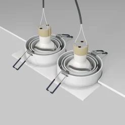 Maytoni indbygningslampe Atom, hvid, 2 lyskilder, 17,5 x 9,2 cm