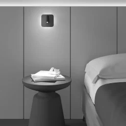 Maytoni Ios 176 LED-væglampe, kantet, sort