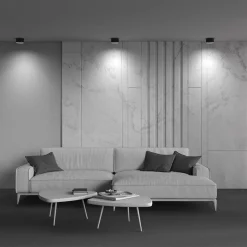 Maytoni LED-downlight Vega, sort, Ø 14 cm, 15W, aluminium