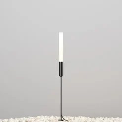 Maytoni LED-gadelampe Flare, 59 cm, jordspyd, grafit, IP65