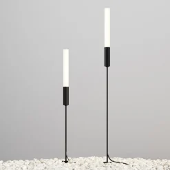 Maytoni LED-gadelampe Flare, 59 cm, jordspyd, grafit, IP65