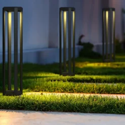 Maytoni LED-gadelampe Royal Mile, grå, højde 80 cm, aluminium