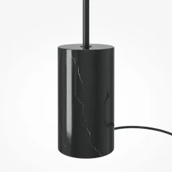 Maytoni LED-gulvlampe Kyoto, sort, højde 145 cm, marmor