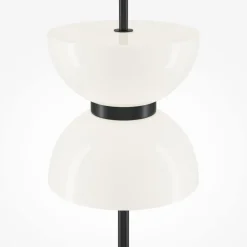 Maytoni LED-gulvlampe Kyoto, sort, højde 145 cm, marmor