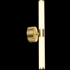 Maytoni LED-væglampe Axis, guldfarvet, højde 35,6 cm