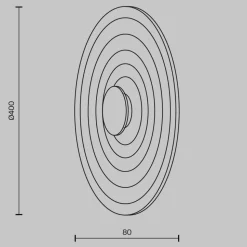 Maytoni LED-væglampe Nami, grøn-beige, Ø 40 cm, aluminium