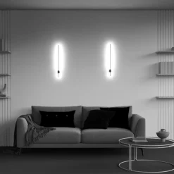 Maytoni LED-væglampe Pars, 62,3 cm, sort/guld, aluminium