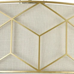 Maytoni loftlampe Messina, Ø 57 cm, beige, linned