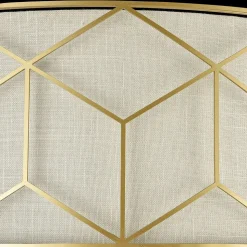 Maytoni loftlampe Messina, Ø 57 cm, beige, linned