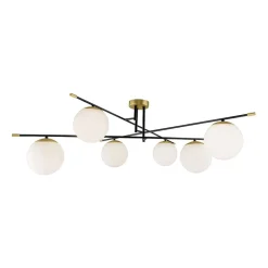 Maytoni Nostalgia loftlampe, 6 lyskilder, glas