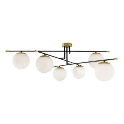 Maytoni Nostalgia loftlampe, 6 lyskilder, glas