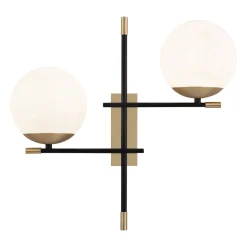 Maytoni Nostalgia væglampe, 2 lyskilder, af glas